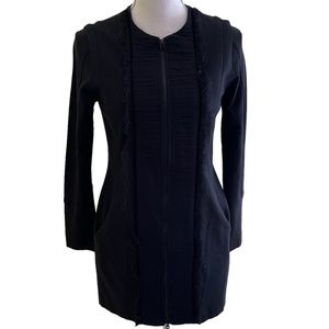 Shin Choi Black Knit Zip Front Dress/Jacket Small